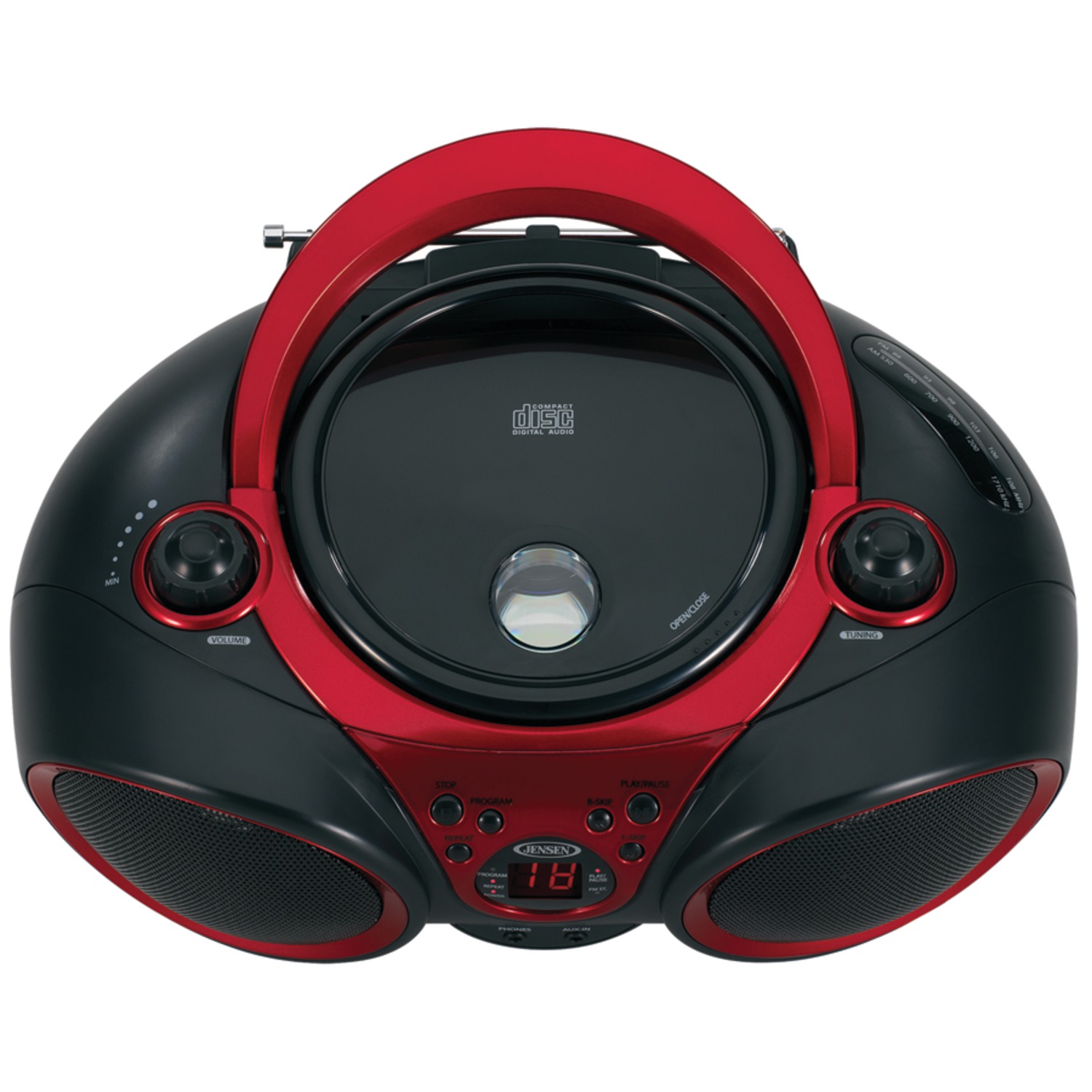 Jensen CD-490 Portable CD Player Radio, Red photo 4