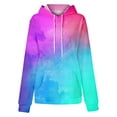 thumbnail image 4 of Stichou Hoodie for Women Tie Dye Gradient Oversized Sweatshirt Plus Size Loose Fit Cute Hoodie Drawstring Fall Pullover with Pocket Royal Blue S, 4 of 6