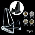 thumbnail image 4 of MYG 20Pcs Plastic Coin Display Stand Clear Round Square Case Capsules Holder Easel, 4 of 7