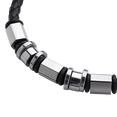 thumbnail image 2 of Brazalete LUCKMAN Ryder UNITALLA Piel Vegana y Acero Inoxidable Plateado, 2 of 6