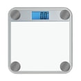 thumbnail image 1 of Báscula digital de baño Eat Smart, de alta precisión para medir el peso corporal, capacidad de 200 kg, plataforma de vidrio grande y resistente, tecnología Step On, color plateado, 1 of 5