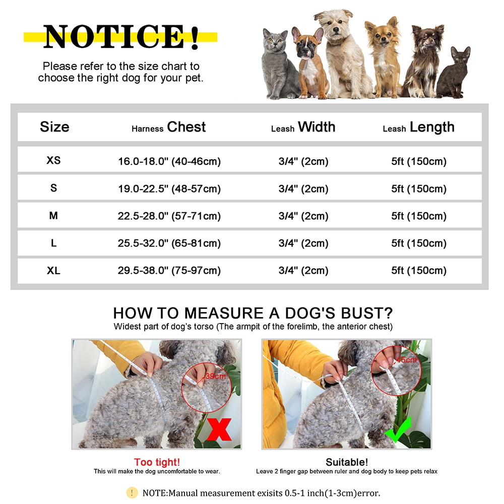 Pet Artist No-Pull Pet Harness and Leash Set, Breathable Mesh & Padded Vest, Front Clip, Adjustable PU Leather with Metal Buckle for Small to Large Dogs