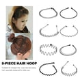 thumbnail image 2 of 8 bandas de metal para el cabello para hombres y mujeres, diademas onduladas unisex para el cabello, accesorios para la cabeza de moda para deportes de primavera, 2 of 10