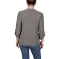 thumbnail image 3 of NY Collection Petite Pintuck Front Top With Chain Details, 3 of 4