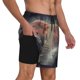 thumbnail image 2 of Fotbe Elephant in Smoke Traje de Baño para Hombre – Shorts de Natación de Secado Rápido con Forro y Bolsillos-X-Large, 2 of 6