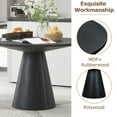 thumbnail image 4 of Retro Round Dining Table Minimalist Elegant Table for Living Room, Dining Room (Black), 4 of 6