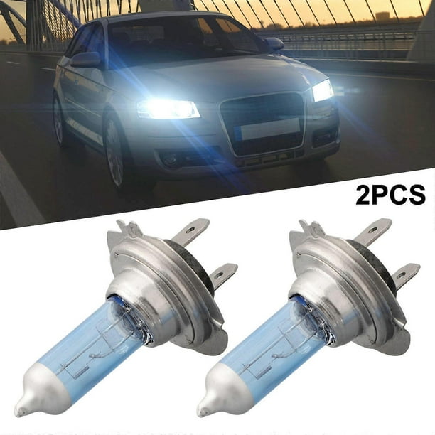 2Pcs H7 55W 12V 6000K Car Halogen Headlight White Light Bulb Super Bright Auto Accessories Long Lasting Durable Car Accessories