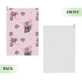thumbnail image 6 of Golf Towel, Cute Cartoon Parrot Flamingo Flower Microfiber Waffle Golf Towels for Golf Bag with Carabiner Clip Golf Rag 24x16in, 6 of 8