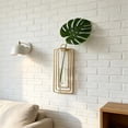 thumbnail image 6 of Minimalist Wall Vase, Gold Iron Hydroponic Planter with Clear Glass for Home and Office Decor, 6 of 6