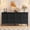 Black, variant on MROJISC Mid-Century 58" Buffet Cabinet Sideboard with Storage, 4 Doors with Adjustable Shelves, Brown