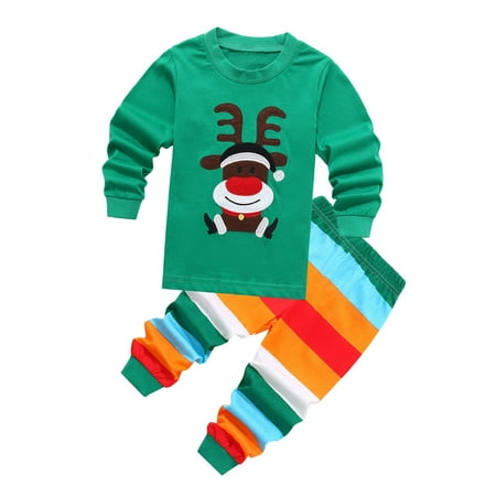

Sweater Big Bow Outfits Boys Pajamas Set for Baby Girls Boys Christmas Santa XMAS Pajamas Set Fashion Toddler Sleepwear Kids Clothes Set Us Apparel