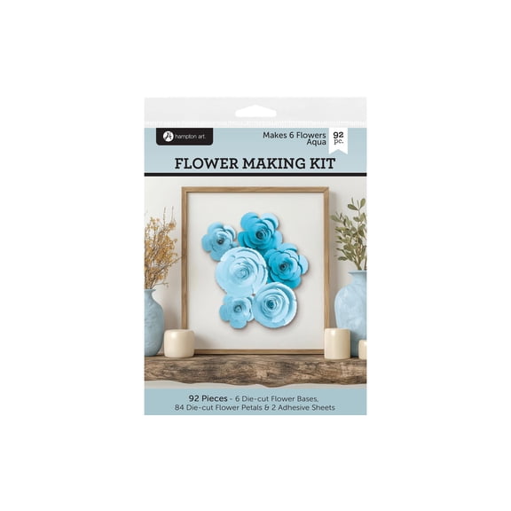 Hampton Art Flower Making Kit Aqua