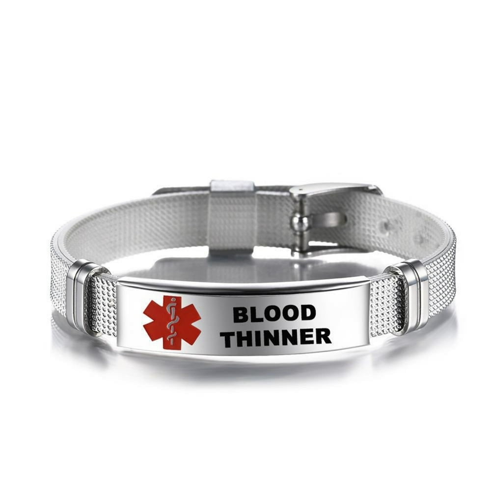 HAOAN Bracelet Ajustable Bracelet Médical d'Urgence Alerte Médicale