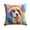 Afghan Hound 2448, variant on Siberian Husky Hippie Dawg Fabric Decorative Pillow