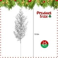 thumbnail image 3 of Artificial Pine Branches Christmas Greenery 2025, Faux Evergreen Needle Stems in Silver, Realistic Plant Sprays for Home Vase Arrangements Holiday Decor Silver, 3 of 8