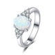 thumbnail image 1 of Fiudx Anillo de Ópalo, Elegante Joya de Piedra de Ópalo Blanco, Elegante Accesorio de Mano, Tallas Ajustables Disponibles En Ee. Uu., Perfecto para Cualquier Ocasión, Regalo Ideal para Amigos y Seres, 1 of 6