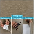 thumbnail image 6 of Brown Grasscloth Peel and Stick Wallpaper Textured 17.7"×100" Self Adhesive Faux Linen Wallpaper Removable Wall Covering for Bedroom Modern Grass Cloth Fabric Wallpaper for Cabinets Liners, 6 of 8