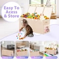 thumbnail image 2 of Extra Large Toy Box, Collapsible Sturdy Kids Toy Chest Storage Box with 3 Side bags and Removable Lids, 40"X14"X16"，Storage Bins with Lids for Nursery Room, Playroom,Closet,Home Organization,School, 2 of 10