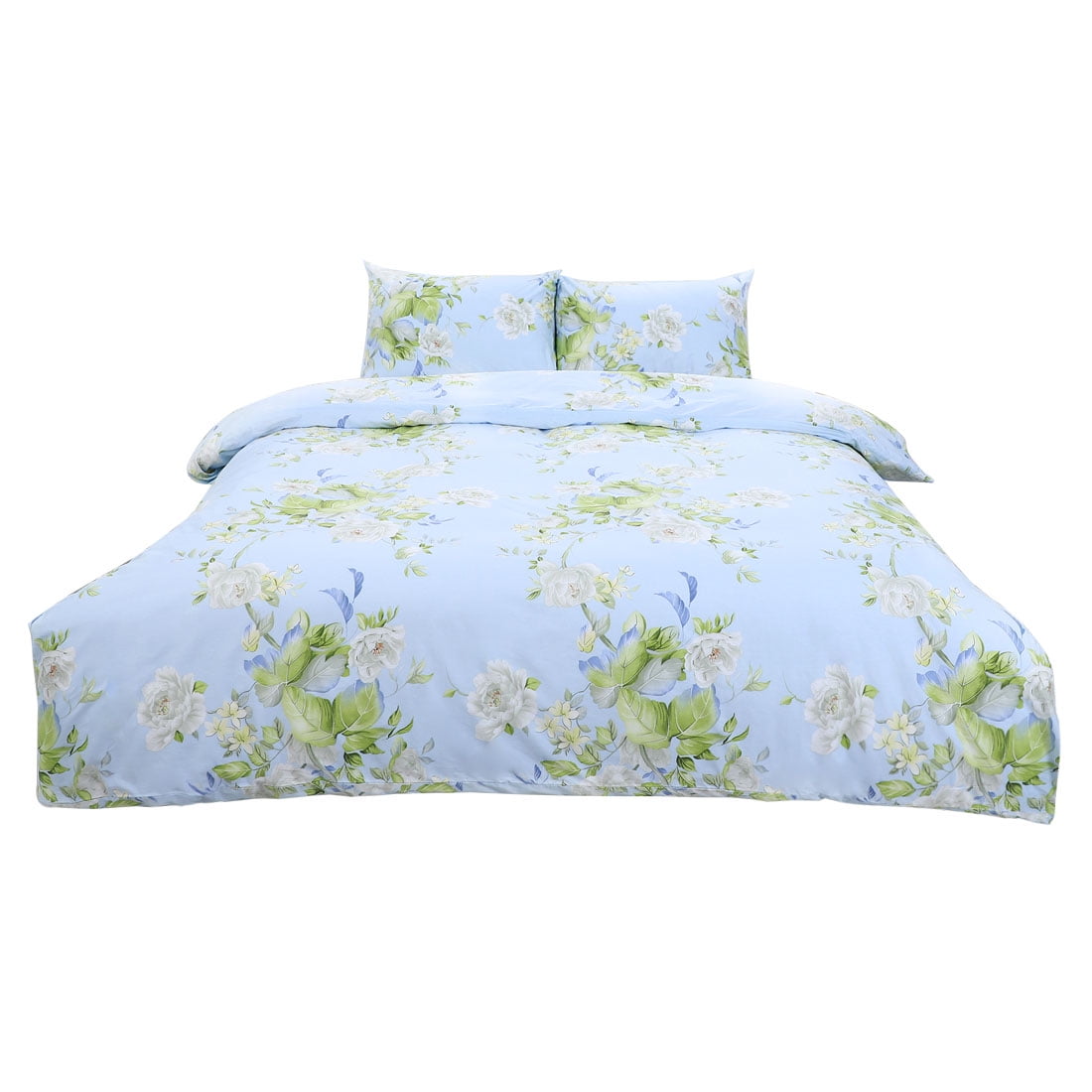 90 X 90 Duvet Cover Pillowcase Reversible Bedding Set Floral On