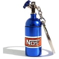 thumbnail image 1 of Nitrous Oxide Bottle Keychain NOS Car Motorcycle Gift Key Ring Tuning Man Mini Exhaust Gas Steering Wheel, Blue, One Size, 1 of 5