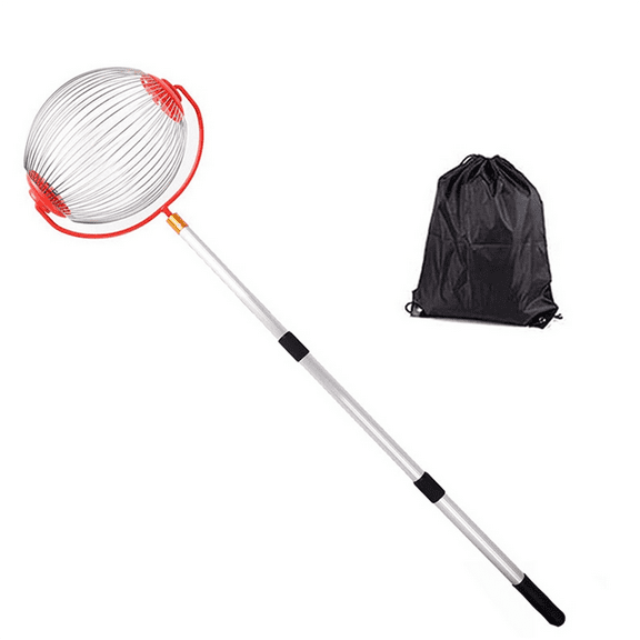 Nut Picker Garden Stainless Steel Drum Suitable for , Pine Cone, Walnut Waste Collection Small Ball