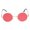 Red Lens, variant on Music Singer John L Vintage Round Glasses Halloween Costume Accessory Cosplay Sunglasses (Black Lens)
