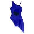 thumbnail image 6 of Alvivi Women Lyrical Ballet Leotard Sleeveless Modern Contemporary Dance Figure Ice Skating Costume Royal Blue L, 6 of 7