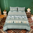 thumbnail image 2 of Erosebridal Pike Fish Aztec Duvet Cover Set, Green Rustic Lake House Farmhouse Bedding Full, Gray Reversible 3-Piece, 1 Duvet Cover and 2 Pillowcases (No Comforter), 2 of 6