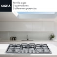 thumbnail image 3 of Estufa De Panel 5 Hornillas De Lujo Para Gas De 76*50Cm Plata, 3 of 6