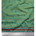 thumbnail image 2 of Soimoi Poly Georgette Fabric Stripe,Leaves & Berries Panel Print Sewing Fabric Yard 52 Inch Wide, 2 of 3