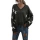 thumbnail image 1 of Suéteres Para Mujer Otoño Invierno Suéteres Recortados Casual Moda Color Sólido Cuello en V Suelto Tops de Punto Odeerbi  ODB175733, 1 of 5