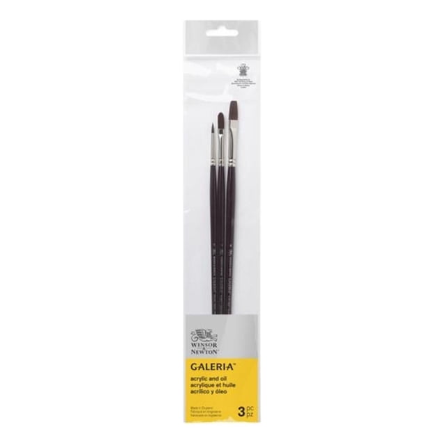 Pinceles Largos V2 Galería Acrílico Winsor & Newton Juego De 3 Piezas multicolor