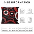 thumbnail image 5 of COMIO  Red and Black Throw Pillow Covers,Grey Modern Abstract Pillowcases,Gray Geometric Circle Pattern Decor for Sofa Couch Living Room Bedroom Home Outdoor, 5 of 5