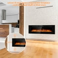 thumbnail image 3 of Costway Foyer Électrique Encastré Ultra Mince de 60 Pieds' Monté au Mur, Chauffage, Flamme Multicolore, 3 of 10