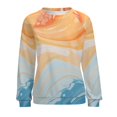 thumbnail image 7 of Sweatshirt For Womens Crewneck Colorful Marble Pattern Hoodies Teen Girls Cute, 7 of 7