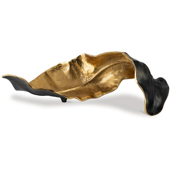 Signature Design by Ashley Melinda 20" Horizontal Contemporary Sculpture, Black & Gold Finish