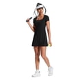 thumbnail image 6 of Ronuti Womens Athletic Dresses for Women Tennis Dresses Square Neck Built in Shorts Pockets Short Sleeve Golf Workout Active Dress, 6 of 10
