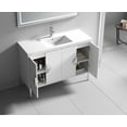 thumbnail image 6 of 48" Tennant Brand Modern Style White Mathilde Bathroom Sink Vanity, 6 of 7