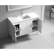 48 Tennant Brand Modern Style White Mathilde Bathroom Sink Vanity