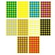 thumbnail image 4 of 10 hojas de pegatinas redondas autoadhesivas de colores, extraíbles (25 mm, doradas, plateadas, rojas, amarillas, negras, blancas, azules, verdes, café y moradas)., 4 of 7