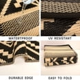 thumbnail image 3 of Kzaei Waterproof Outdoor Rug, 5'x8' Reversible Plastic Camping Area Rugs, Black & Brown, 3 of 8