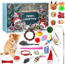 Cat Advent Calendar 2025, Cute Cat Advent Calendar with Toys, 24 Day AdventS Calendar for Pets Christmas Countdown CalendarS for Kitten with Assorted CatS Interactive Play Toys