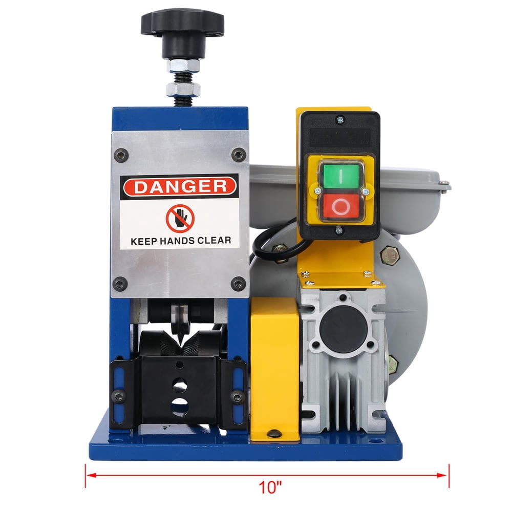 Topcobe Automatic Wire Stripping Machine for 0.06"-1" Copper Wires, Motorized Wire Stripper Tool for 7/0-15 AWG Scrap Electrical Wire Recycling, Practical Equipment