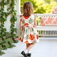 thumbnail image 6 of Spring Dresses for Girls Sleeveless Floral Sundress Toddler Easter Birthday Ruffle Beach Vacation Dress Summer Dress #Orange 4-5 Years, 6 of 7