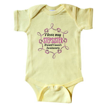 

Inktastic I Love My Stepsister- Breast Cancer Awareness Gift Baby Boy or Baby Girl Bodysuit