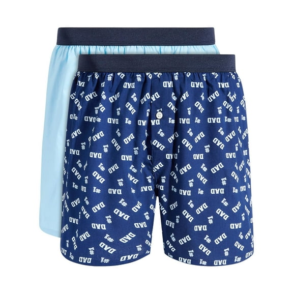 Club Room Men's 2 Pk Boxer Shorts Blue Size X-Large