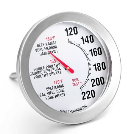 

JeashCHAT Roasting Meat Thermometer T731 Oven Safe Large 2.5-Inch Easy-Read Face Clearance