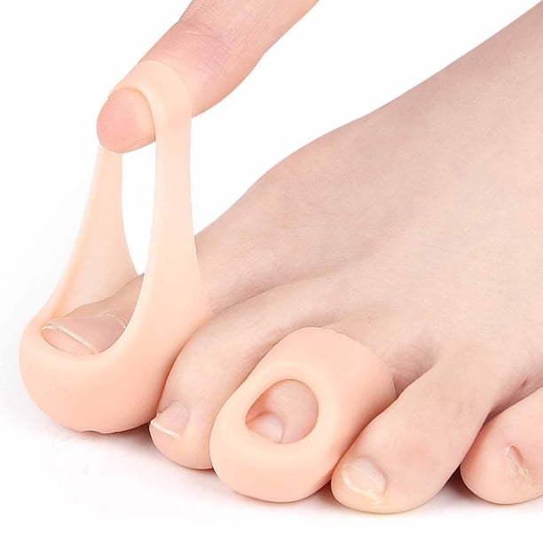 4 protectores de puntera transpirables que reemplazan las almohadillas para juanetes y son cómodos para correr, caminar, y hacer senderismo. Piel