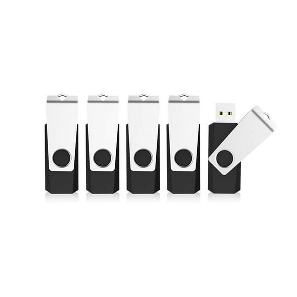 KEXIN Clé USB 128 Go Lot de 5 USB 2.0 Clé USB Noire