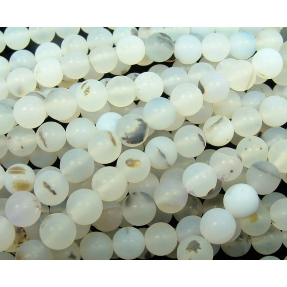 10mm 14.5 Inch Wind Shadow Agate Matte Round Beads Genuine Gemstone Natural Jewelry Making